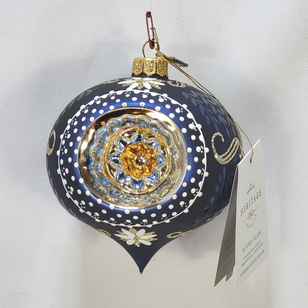 Hallmark Heritage Starburst Reflector Blown Glass Christmas Ornament 2016